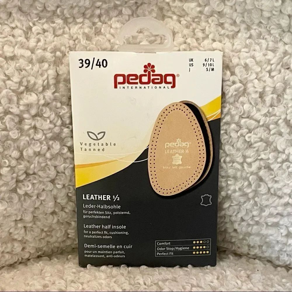 Pedag Quality Leather 1/2 Inserts Insoles (Size 39/40 - US 9/10)